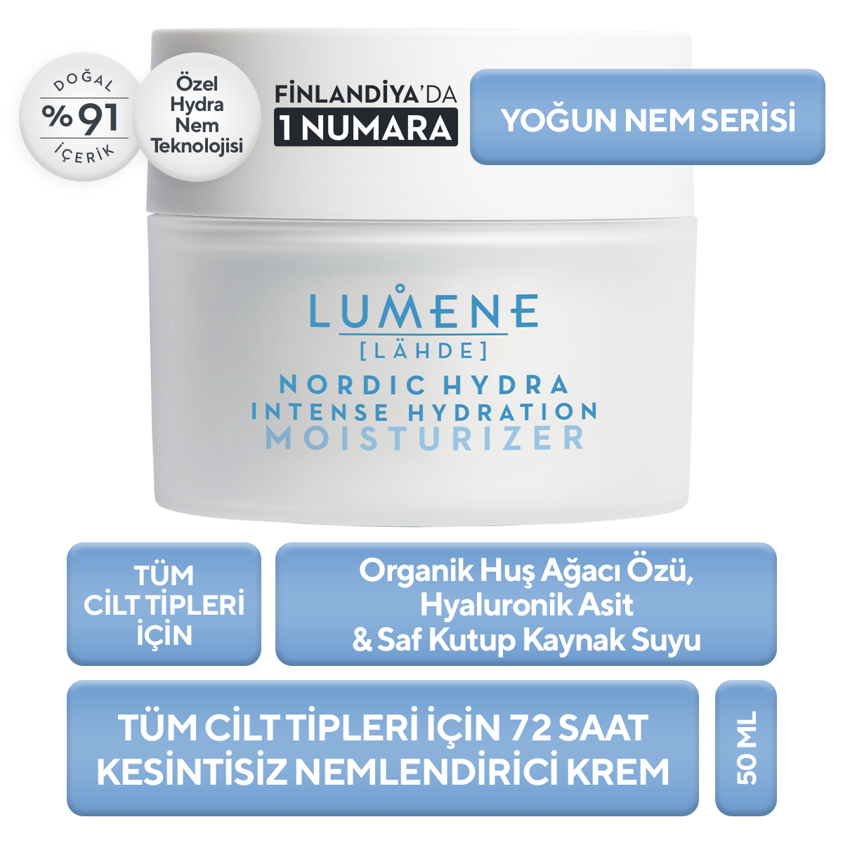 72 Saat Yoğun Nem Kremi 50ML - Intense Hydration Moisturizer